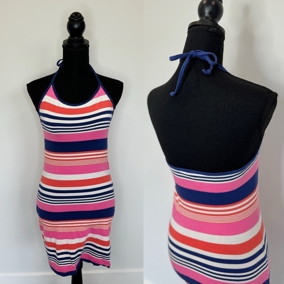 Divided H&M Striped Mini Halter Dress - Picture 1 of 8